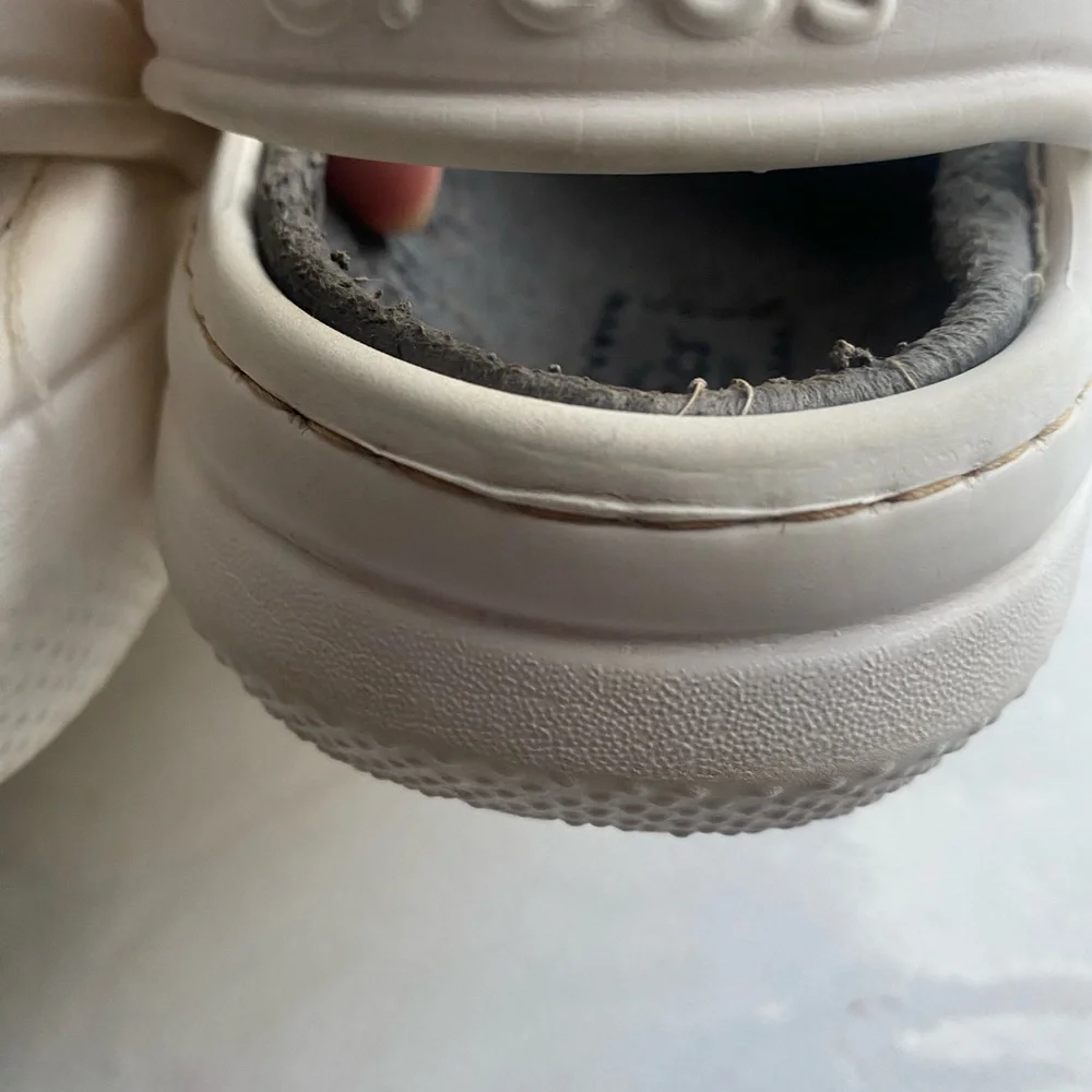 CROCS Kids White Slippers with Fun Charms